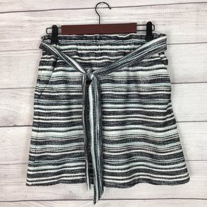 LOFT Horizontal Striped Mini Skirt